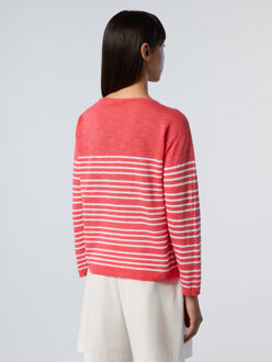 North Sails Trui Gestreepte ronde hals - maat L Oranje