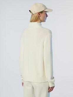 North Sails Trui Mock-hals met maxi kabelbreisel Crème - L