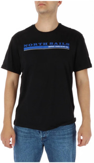 North Sails Zwart Print T-shirt North Sails , Black , Heren - Xl,L,M,S