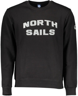North Sails Zwarte katoenen trui met logo print North Sails , Black , Heren - 2Xl,Xl,L,M,S