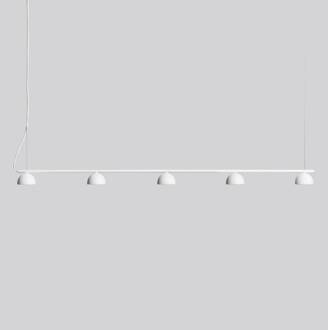 Northern Blush LED hanglamp, 5-lamps, wit mat wit