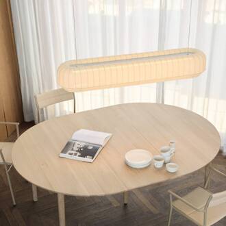 Northern LED hanglamp Tradition lineair, textiel, offwhite