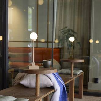 Northern LED tafellamp Snowball, grijsbeige, 2.700 K grijsbeige, wit