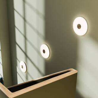 Northern LED wandlamp Glint, Ø 36 cm, glas, opaalwit opaalwit, messing