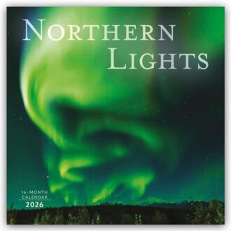 Northern Lights Square Wall Sunday Start - Browntrout Wandkalender - Carousel Calendar