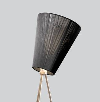 Northern Oslo Wood vloerlamp staal/zwart staal, zwart