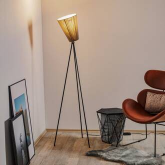 Northern Oslo Wood vloerlamp zwart/beige zwart, beige