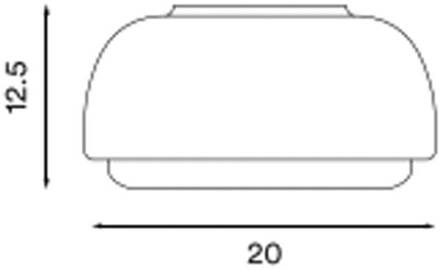 Northern Over Me plafondlamp wit 20 cm wit, opaal