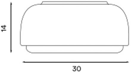 Northern Over Me plafondlamp zwart 30 cm zwart, opaal