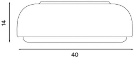 Northern Over Me plafondlamp zwart 40 cm zwart, opaal