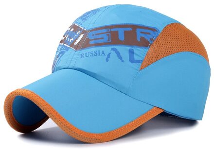 Northwood Mode Zomer Kinderen Baseball Cap Kinderen Ademend Cartoon Snapback Hoeden Outdoor Jongen Meisjes Zonnehoed Size 51-54Cm licht blauw