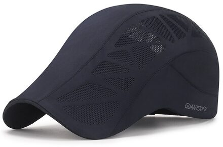 Northwood Solid Heren Zomer Cap Met Mesh Baretten Ademend Outdoor Vrouwen Hoed Snel Droog Maat Verstelbaar Gorras Planas marine blauw