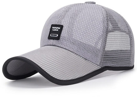 Northwood Zomer Baseball Cap Met Mesh Lange Rand Heren Golf Caps Vrouwen Zon Papa Hoed Gorras Snapback Trucker cap licht grijs