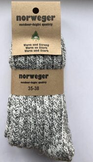 Norweger - 2 pack - Sokken Heren - Sokken Dames - Grijs - Maat 39-42