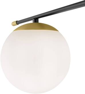 Nostalgia, plafondlamp 6-lamps, glas mat goud, zwart, wit