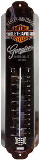 Nostalgic Art Binnen/buiten thermometer - Harley-davidson - Zwart - Buitenthermometers