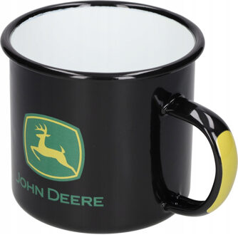 Nostalgic Art Emaille koffietas John Deere Logo Black