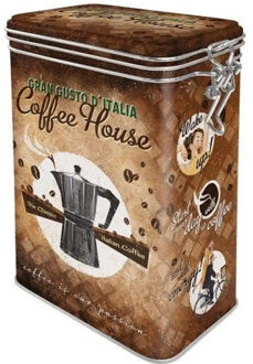Nostalgic Art Nostalgic Art?Koffie bewaarblik? - Metalen - luchtdicht - 1300 ml -?Coffee House