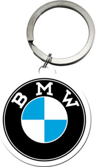 Nostalgic Art Sleutelhanger auto logo - BMW - 4,5 x 6 cm - staal/epoxy