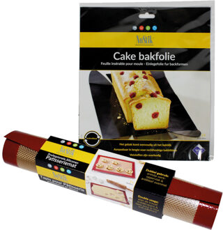 NOSTIK bakset met cakefolie & patisseriemat