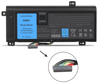 Notebook battery for DELL Alienware 14 A14 M14X R3 R4 series 11.1V 6280mAh - small