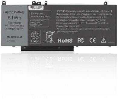 Notebook battery for Dell Latitude E5250 E5450 series G5M10 7.4V 51Wh
