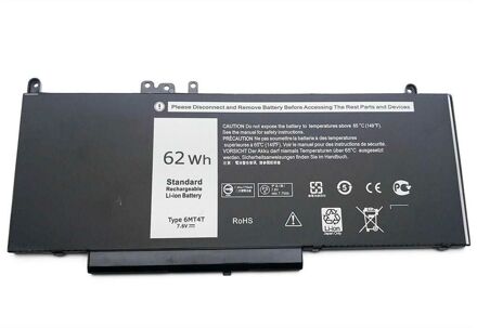 Notebook battery for Dell Latitude E5470 E5570 Precision M3510 series 6MT4T 7.6V 6000mAh