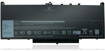 Notebook battery for Dell Latitude E7270 E7470 Series MC34Y 7.6V 55Wh