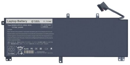Notebook battery for DELL Precision M3800 XPS 15 9530 with SSD series 11.1V 5400mAh 61Wh
