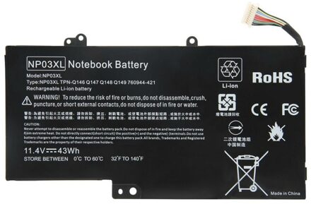 Notebook battery for HP Pavilion X360 13-a Series 11.4V 3750mAh - small