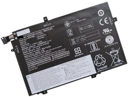 Notebook battery for Lenovo ThinkPad L480 L580 Series 11.1V 45Wh/4080mAh 01AV463