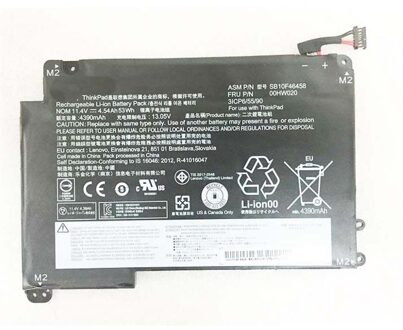 Notebook battery for Lenovo ThinkPad Yoga 460 Seires 11.4V 4600mAh 00HW020 - small