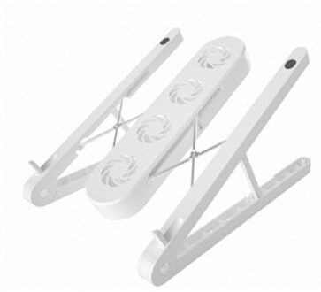 Notebook Computer Radiator Mute Koeling Base Met Koelventilator Game Stand Handig Aanpassing Fan Cooling Computer Accessoires wit