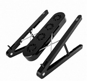 Notebook Computer Radiator Mute Koeling Base Met Koelventilator Game Stand Handig Aanpassing Fan Cooling Computer Accessoires zwart