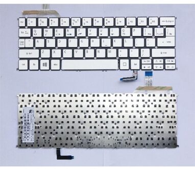 Notebook keyboard for Acer Aspire S7-191 with backlit silver - small