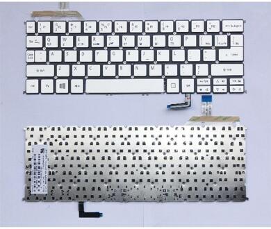 Notebook keyboard for Acer Aspire S7-191 with backlit silver
