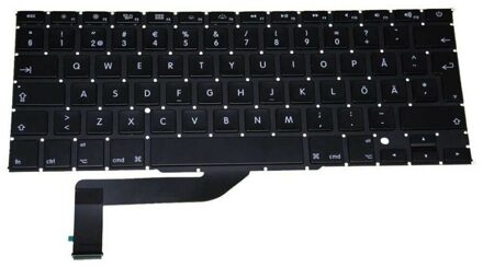 Notebook keyboard for Apple Macbook Pro A1398 Retina MC975 MC976 15" Swedish layout - small