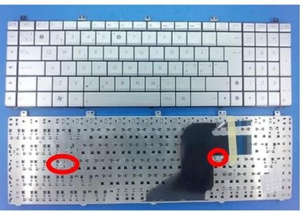 Notebook keyboard for ASUS N55 N75 silver - small