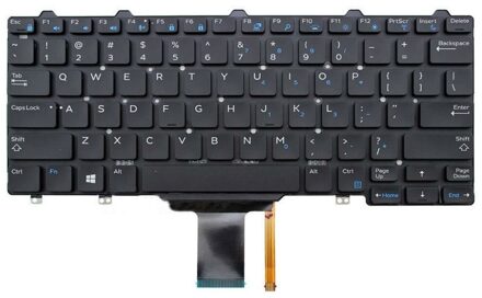 Notebook keyboard for Dell Latitude E7250 backlit - small