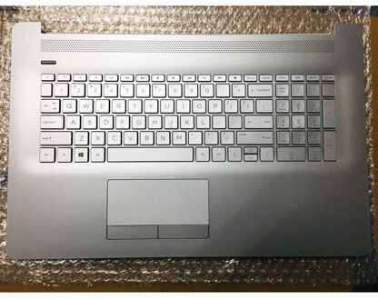 Notebook keyboard for HP 17-BY 17-CA with topcase touchpad backlit silver - small