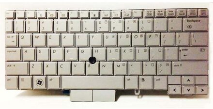 Notebook keyboard for HP Elitebook 2760P with pointstick Silver big 'Enter' - small