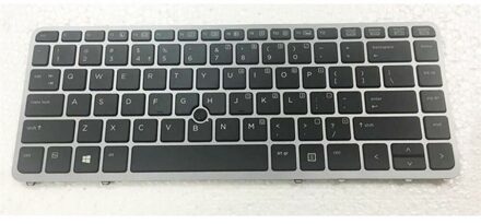 Notebook keyboard for HP EliteBook 840 G1 G2 850 G1 G2 with pointstick frame backlit silver - small