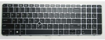 Notebook keyboard for HP EliteBook 850 G3 G4 ZBook 15u G3 with pointer silver frame backlit - small