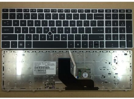 Notebook keyboard for HP EliteBook 8560p ProBook 6560b 6565b 6570b with pointstick silver frame - small