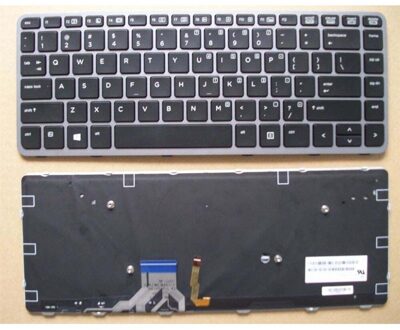 Notebook keyboard for HP EliteBook Folio 1040 G1 1040 G2 with silver frame backlit - small