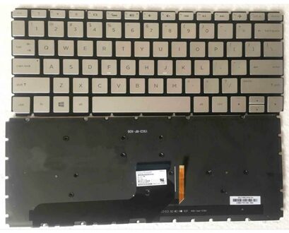 Notebook keyboard for HP ENVY 13-D023TU with backlit silver - small