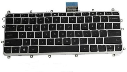 Notebook keyboard for HP Pavilion x360 11-n with silver frame