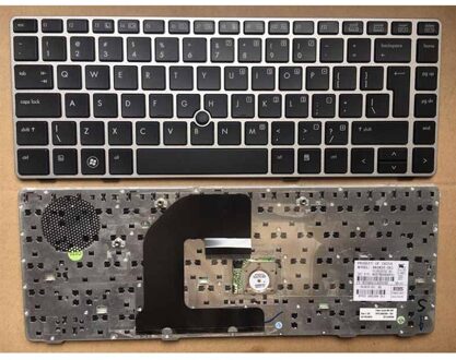 Notebook keyboard for HP ProBook 6460B 6470B with pointstick silver frame big 'Enter' - small
