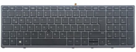 Notebook keyboard for HP Zbook 15 G3 17 G3 with pointer frame backlit German - small