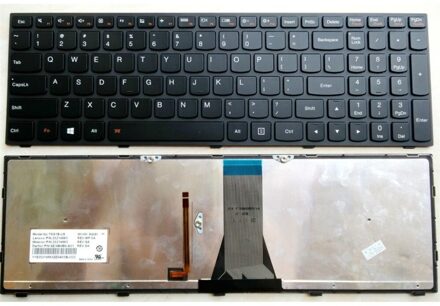 Notebook keyboard for Lenovo B50-30 with black frame backlit - small